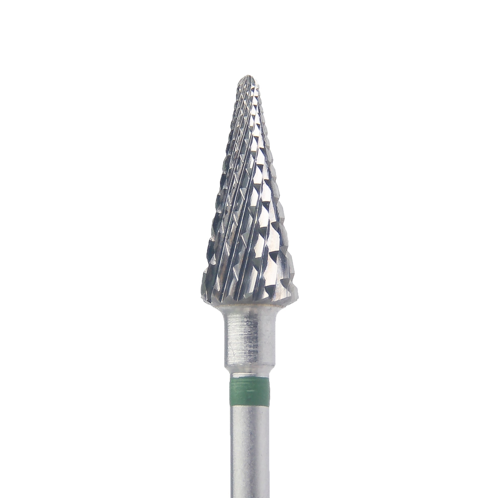 KMIZ Tungsten Carbide Cone E-File Nail Bit, 6.0mm, Green