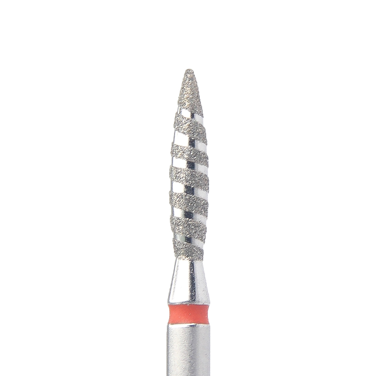 KMIZ Diamond Flame Tornado E-File Nail Bit, 2.1mm, Red