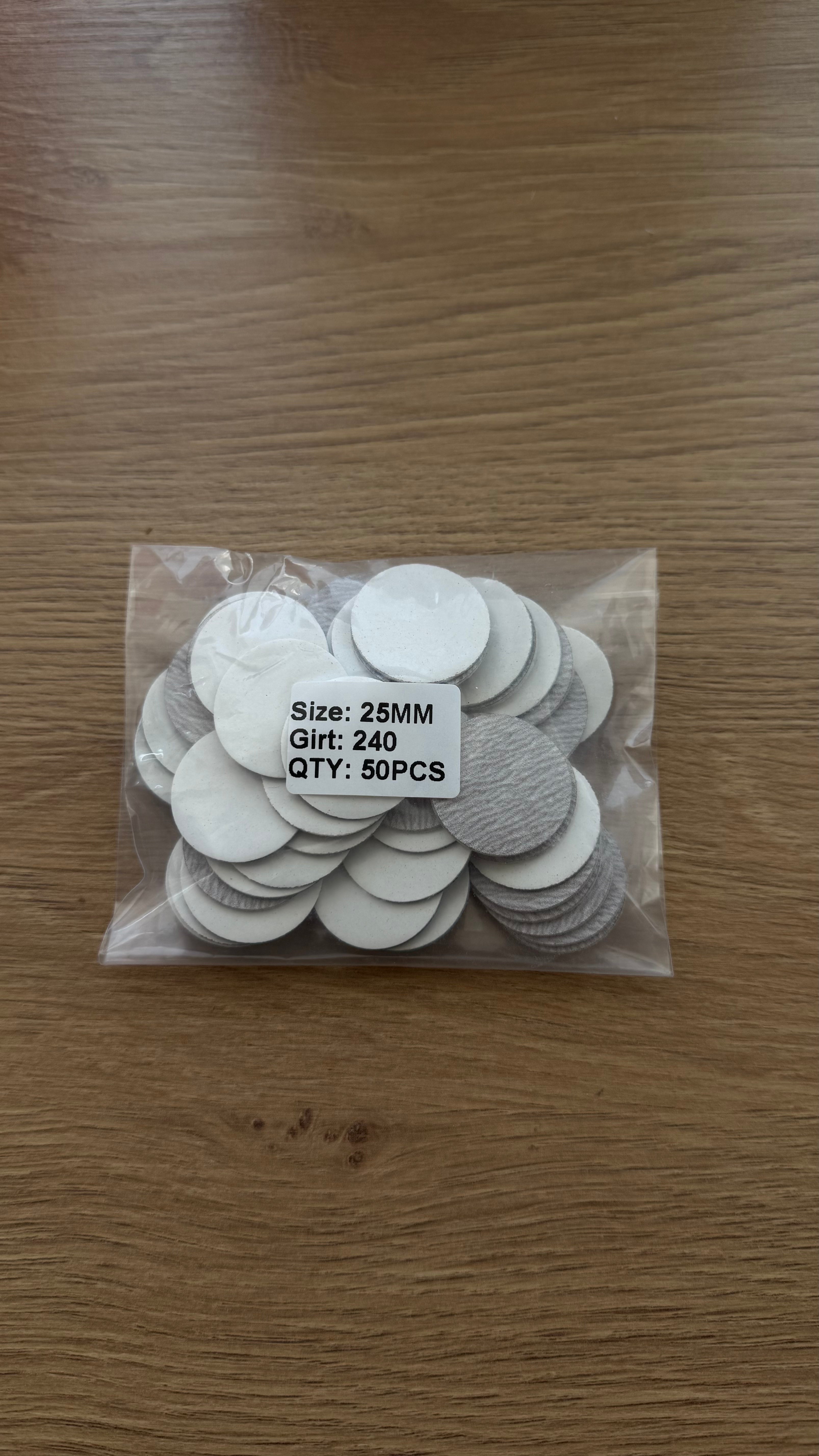 Grey Refill Pads for Pedicure Disc Pododisc, Large (25mm), 50 pcs