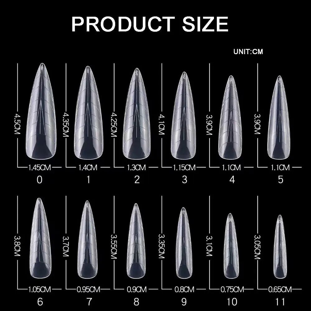 Dual Nail Forms for Nail Extensions (Almond Shape), 120 pcs