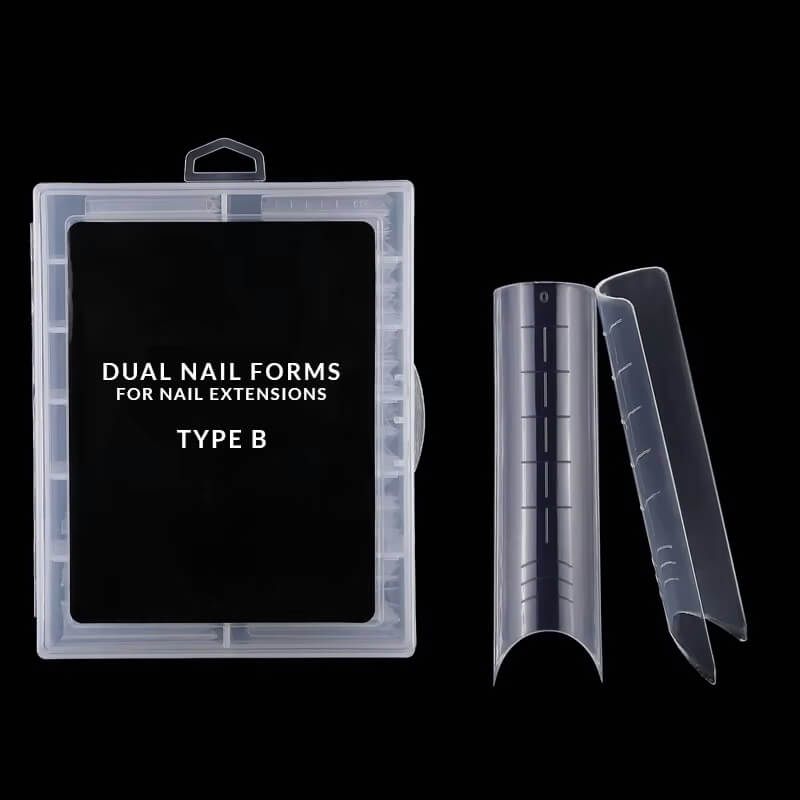 Dual Nail Forms for Nail Extensions (Square Shape) Type B, 120 pcs