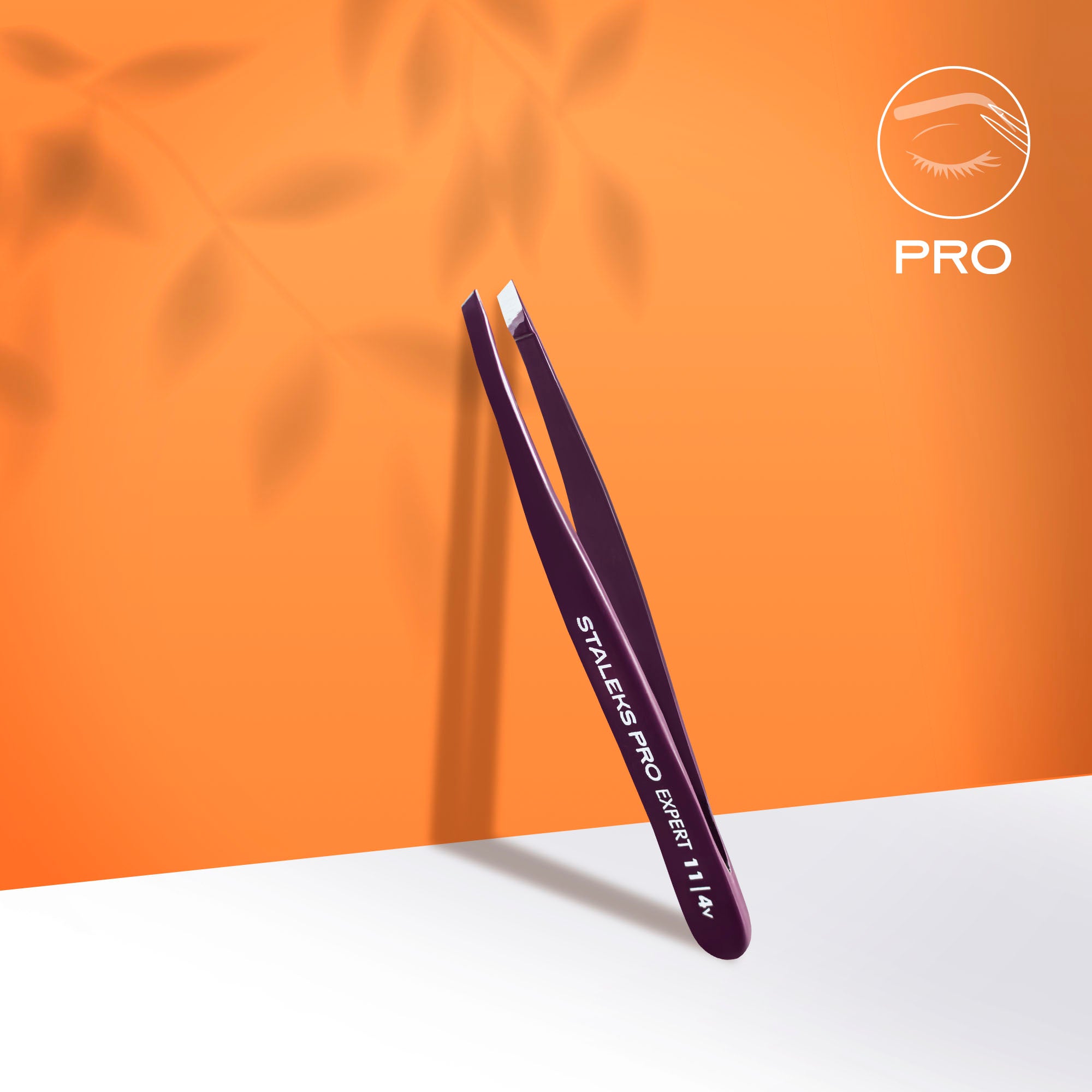 Stalecks Pro Eyebrow tweezers violet EXPERT 11 TYPE 4v - TE-11/4v