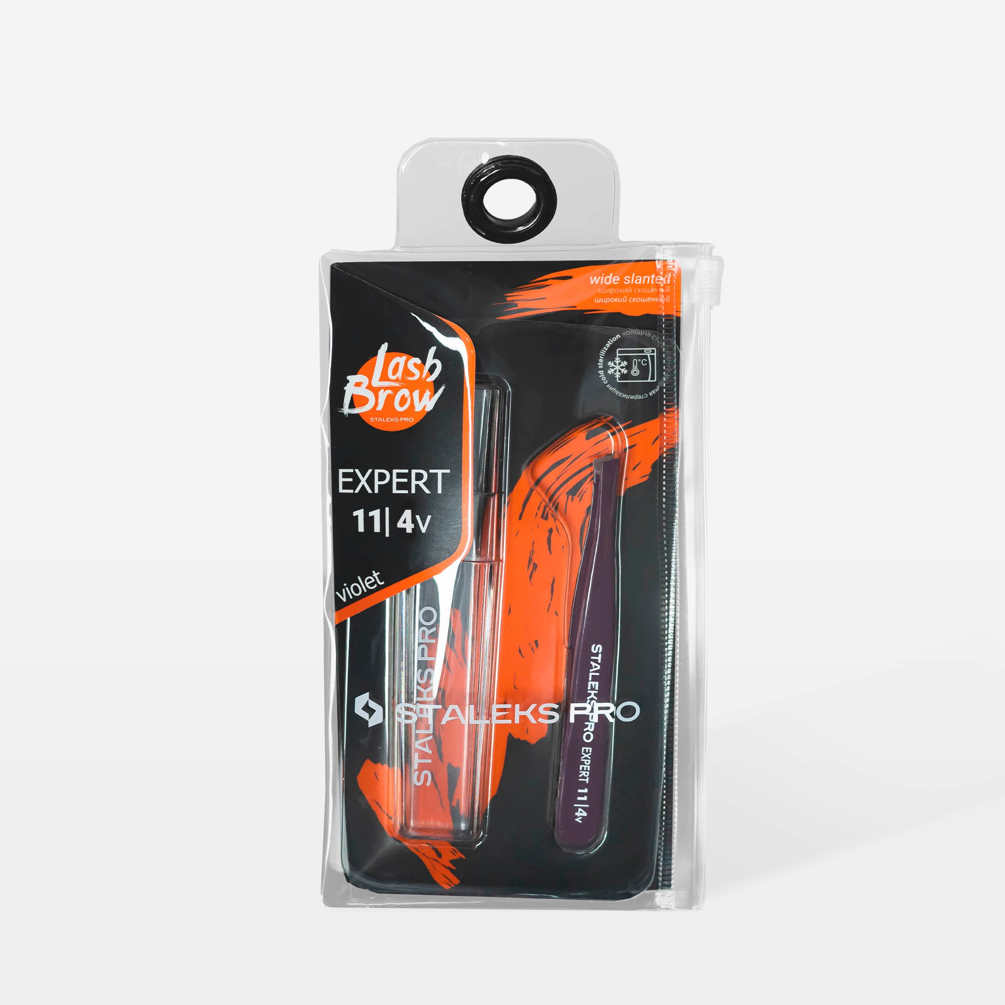 Stalecks Pro Eyebrow tweezers violet EXPERT 11 TYPE 4v - TE-11/4v
