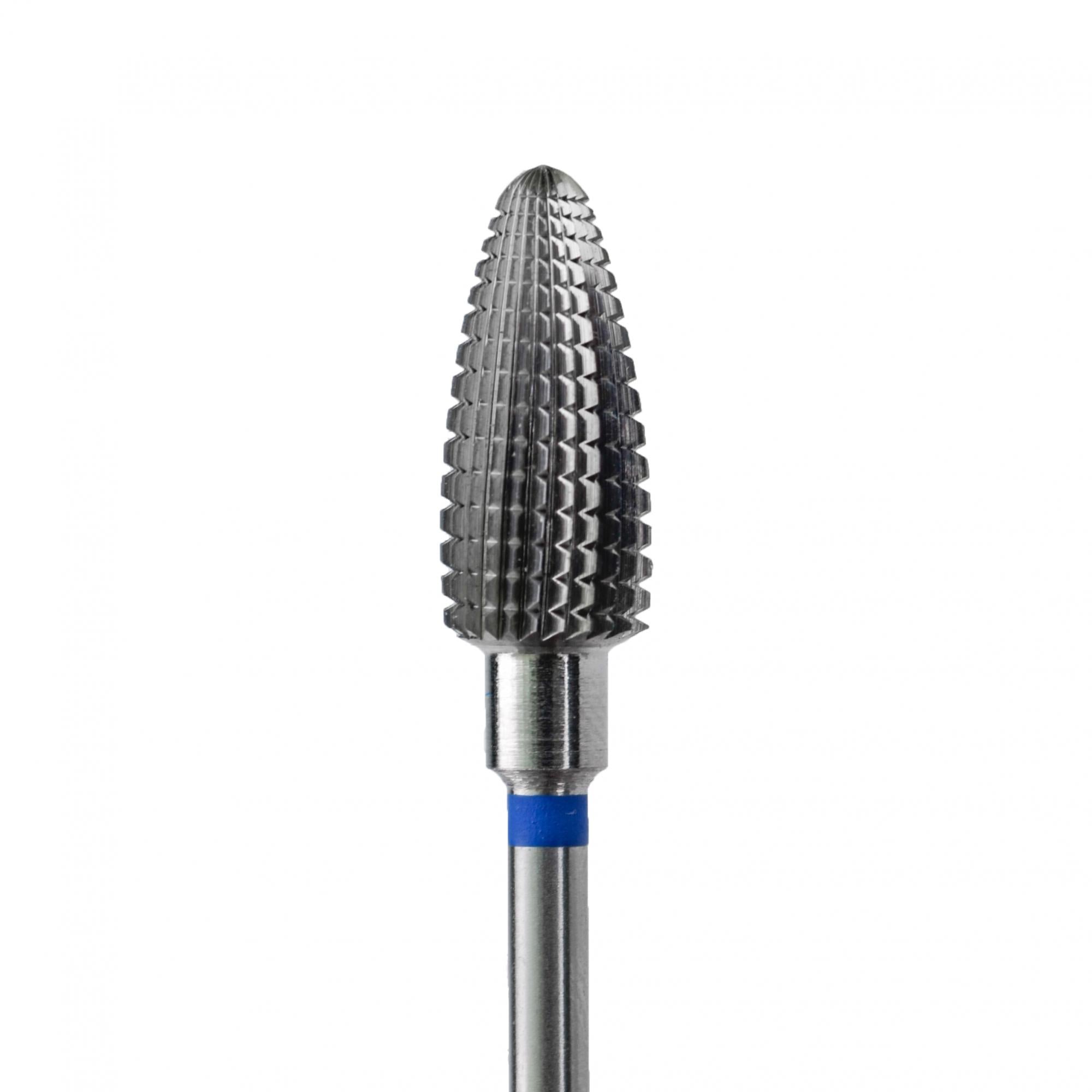 KMIZ Tungsten Carbide Cone E-File Nail Bit, 6.0mm, Blue