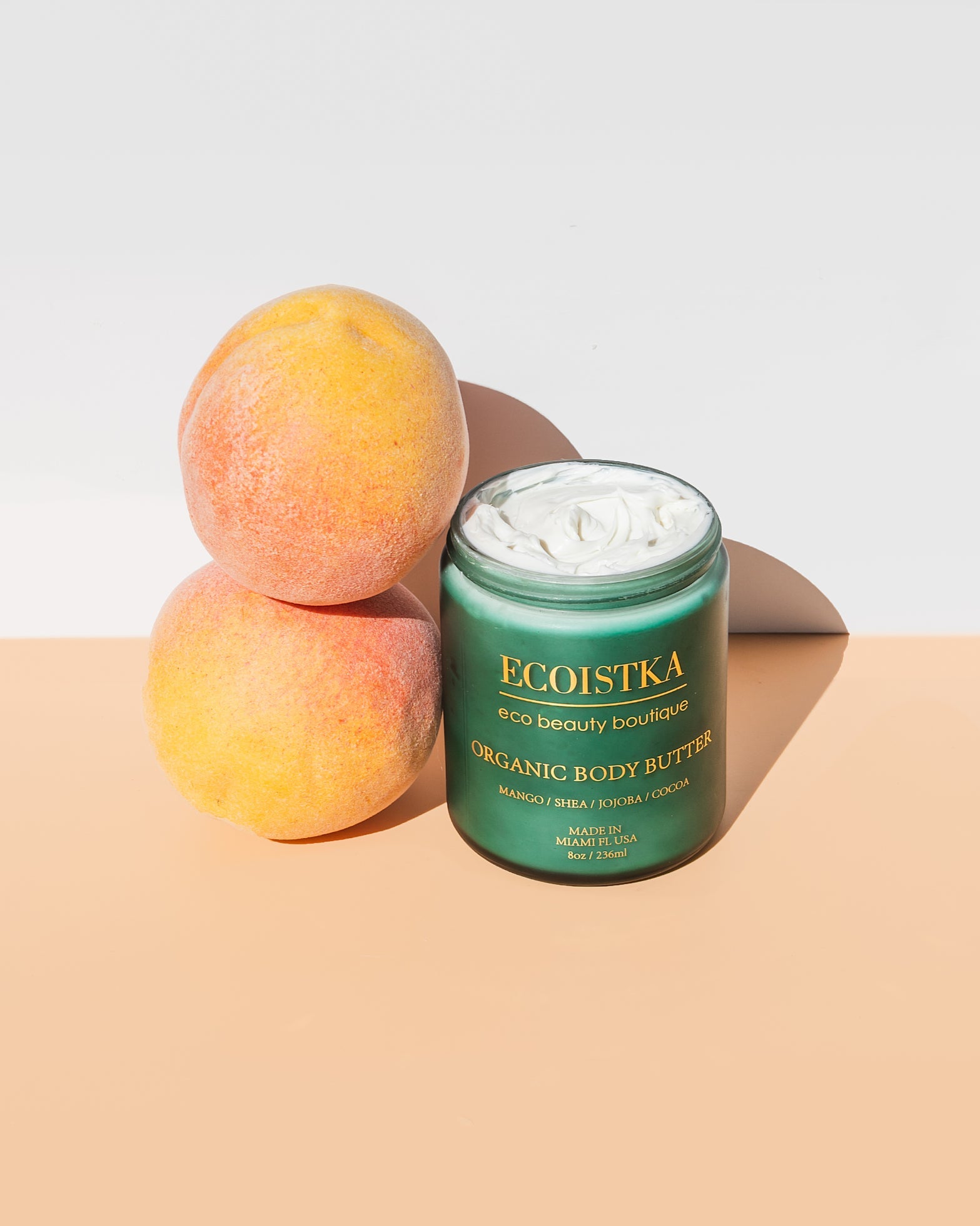 ECOISTKA Organic Whipped Body Butter, Florida Sunset (Peach and Cream)