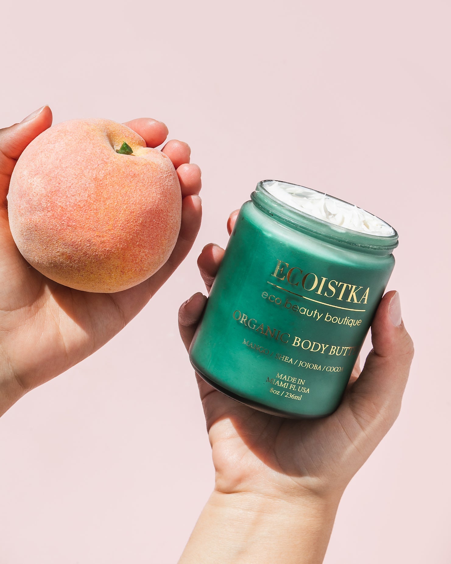 ECOISTKA Organic Whipped Body Butter, Florida Sunset (Peach and Cream)