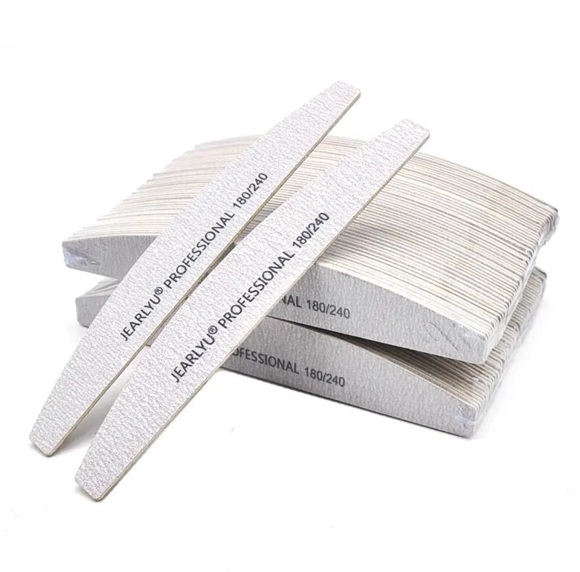 Disposable Wood Nail Files, 180/240 Grit, 50pcs