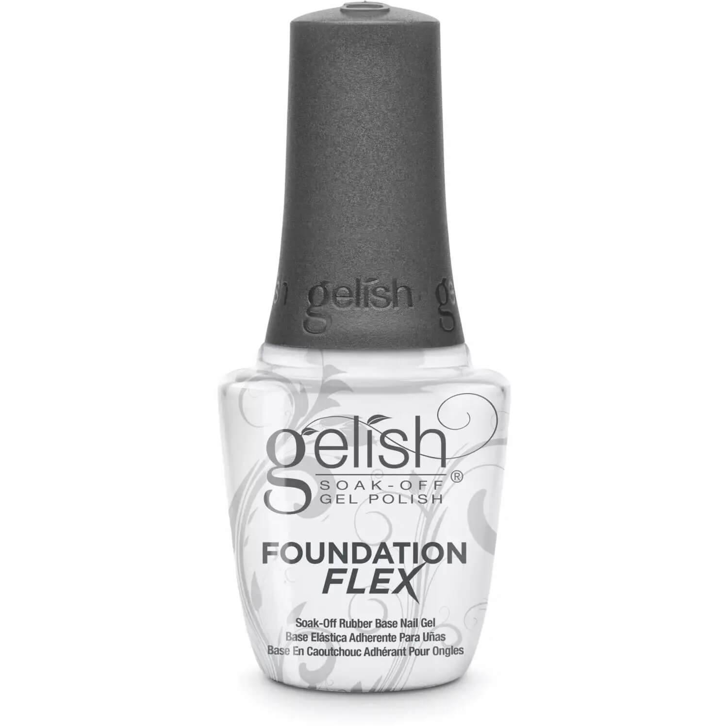 Gelish Foundation Flex Soak-Off, Rubber Base Gel - Clear