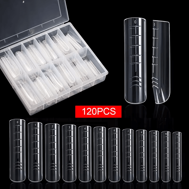 Poly Dual Nail Extension Forms (Square Shape), 120 pcs