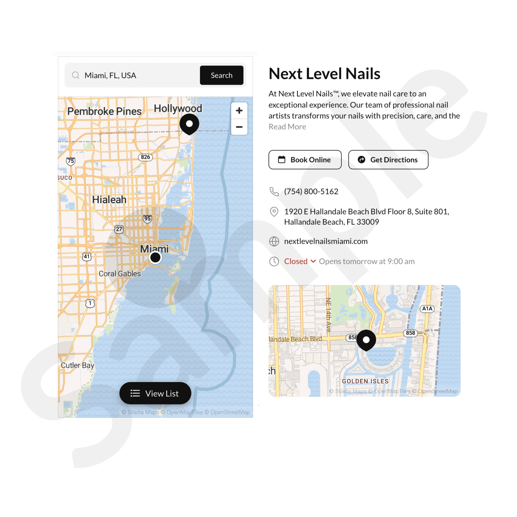 Nail Tech Locator, One-time payment