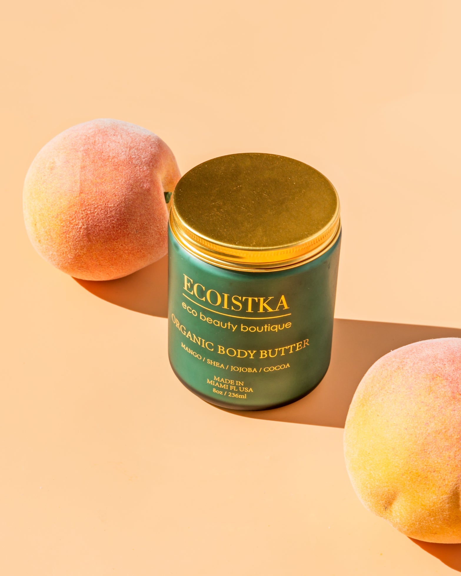 ECOISTKA Organic Whipped Body Butter, Florida Sunset (Peach and Cream)