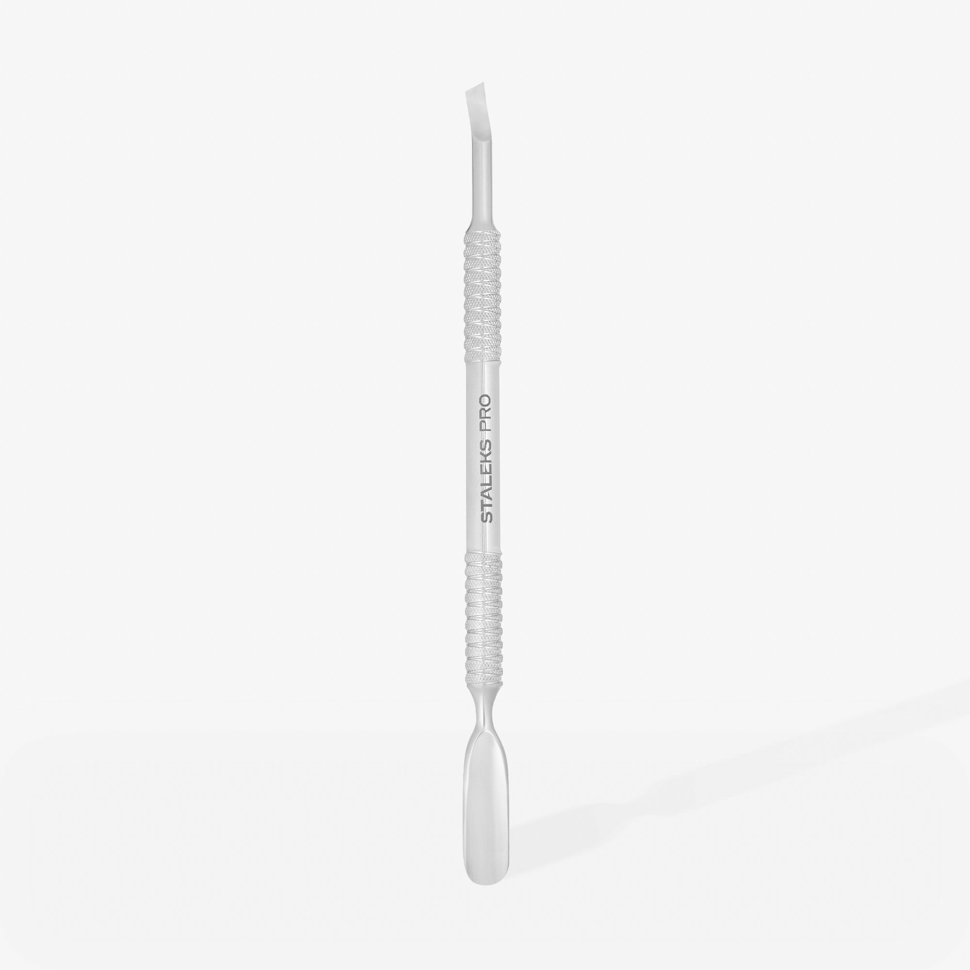 Staleks Pro Expert 30 Type 4.2 Cuticle Pusher (Rounded Wide Pusher & Bent Blade) PE-30/4.2